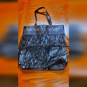 Victoria Secret black fringe bag